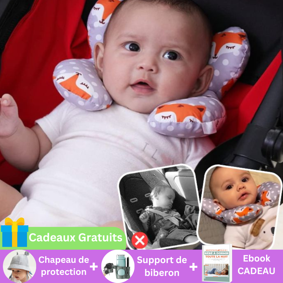 OREILLER ERGONOMIQUE POUR BÉBÉ | HEADSAFE™