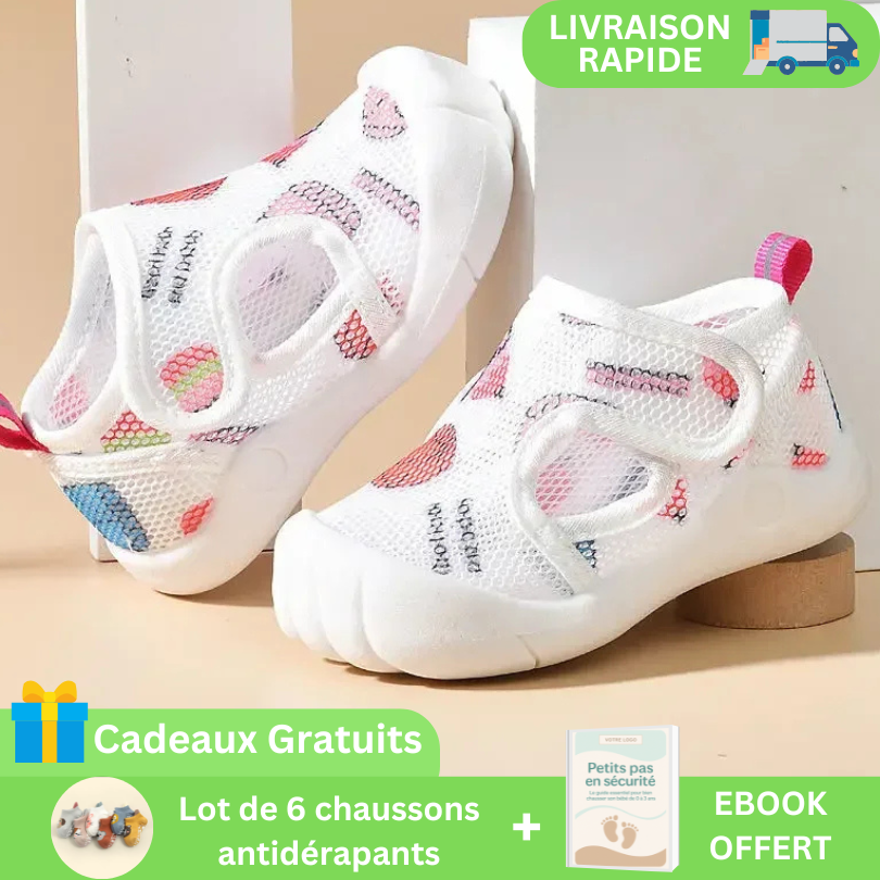 SAFETIPIEDS™ - Chaussures Antidérapantes Bébé + 6 Paires OFFERTES + E-book Cadeau