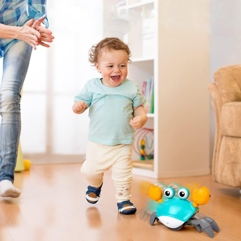 JOUET INTERACTIF POUR BÉBÉ | L’AMI FUGITIF CRABOO™