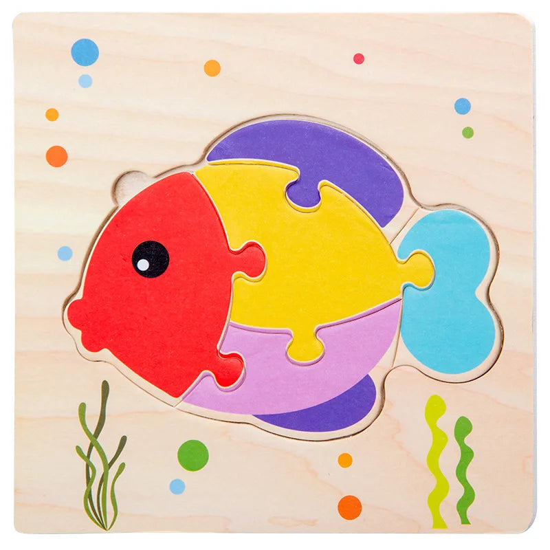 Puzzle 3D éducatif en Bois |BabyEnigma™