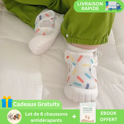 SAFETIPIEDS™ - Chaussures Antidérapantes Bébé + 6 Paires OFFERTES + E-book Cadeau