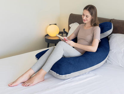 Coussin de grossesse | Bleu-Gris™